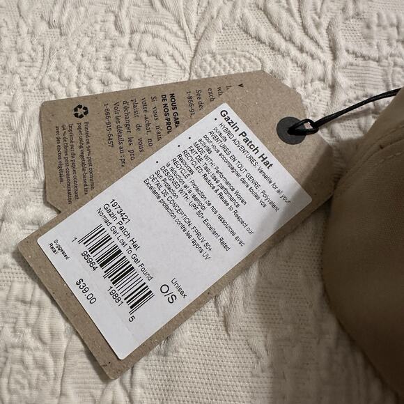 NWT PRANA GAZIN PATCH HAT Nomad Get Lost to Get Found UPF 50 Tan SnapBack - Picture 6 of 7